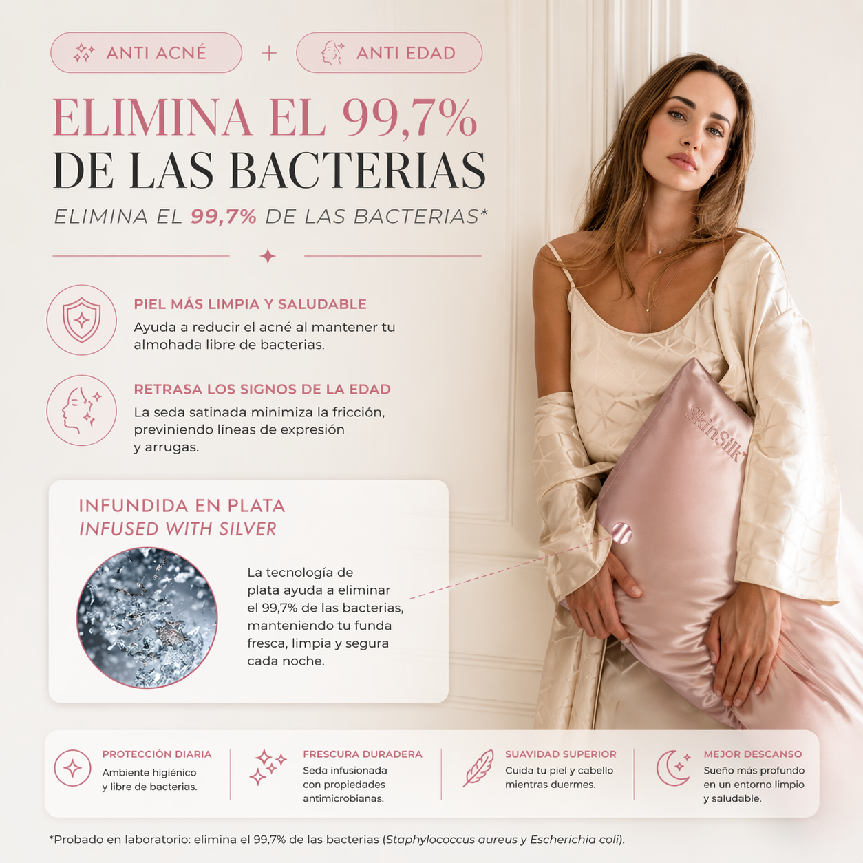 SkinSilk™ - Cabello cuidado, piel suave